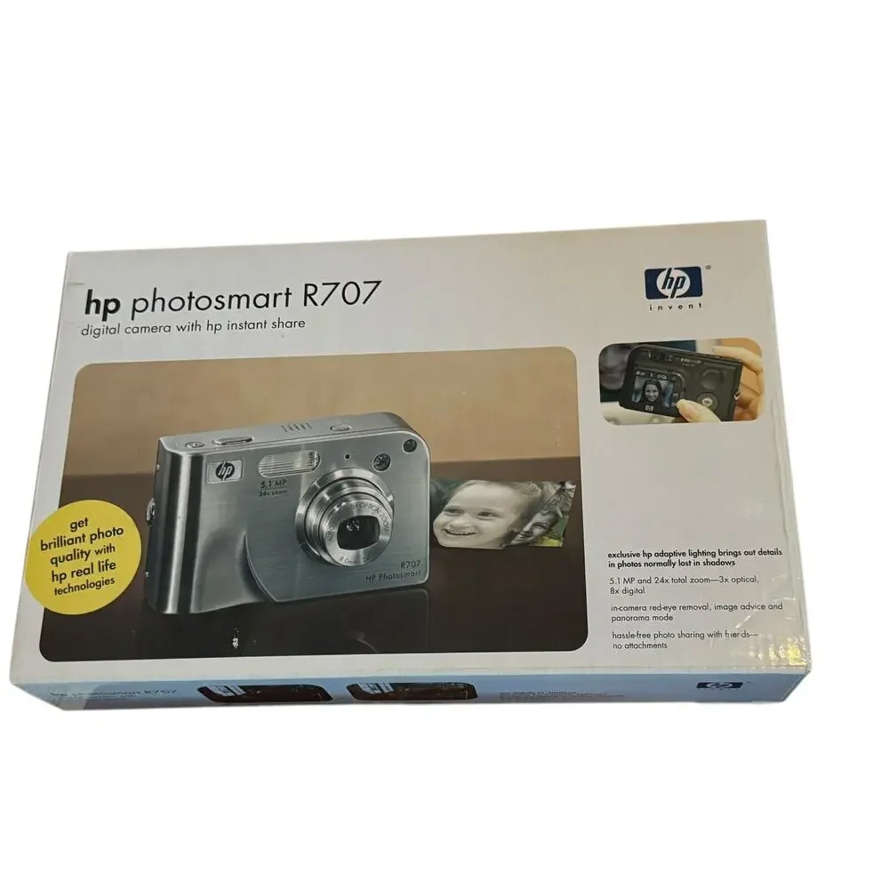 HP Photosmart R707 5.1 Mega Pixel Digital Camera Instant Share Parts Untested